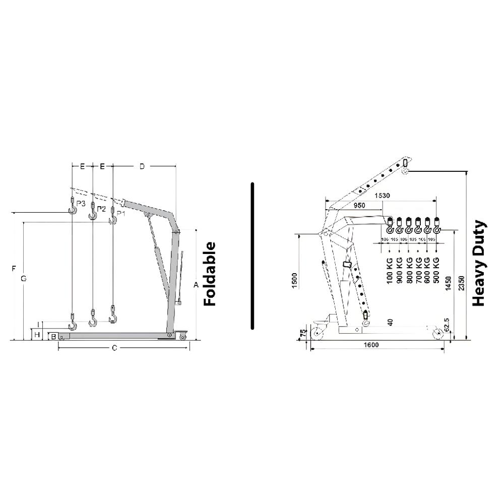 Hydraulic Floor Crane