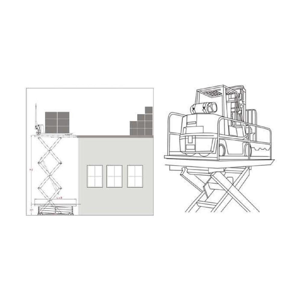 High Rise Car Scissor Table Lift